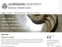 Tablet Screenshot of lizbreadonhomeopathy.com